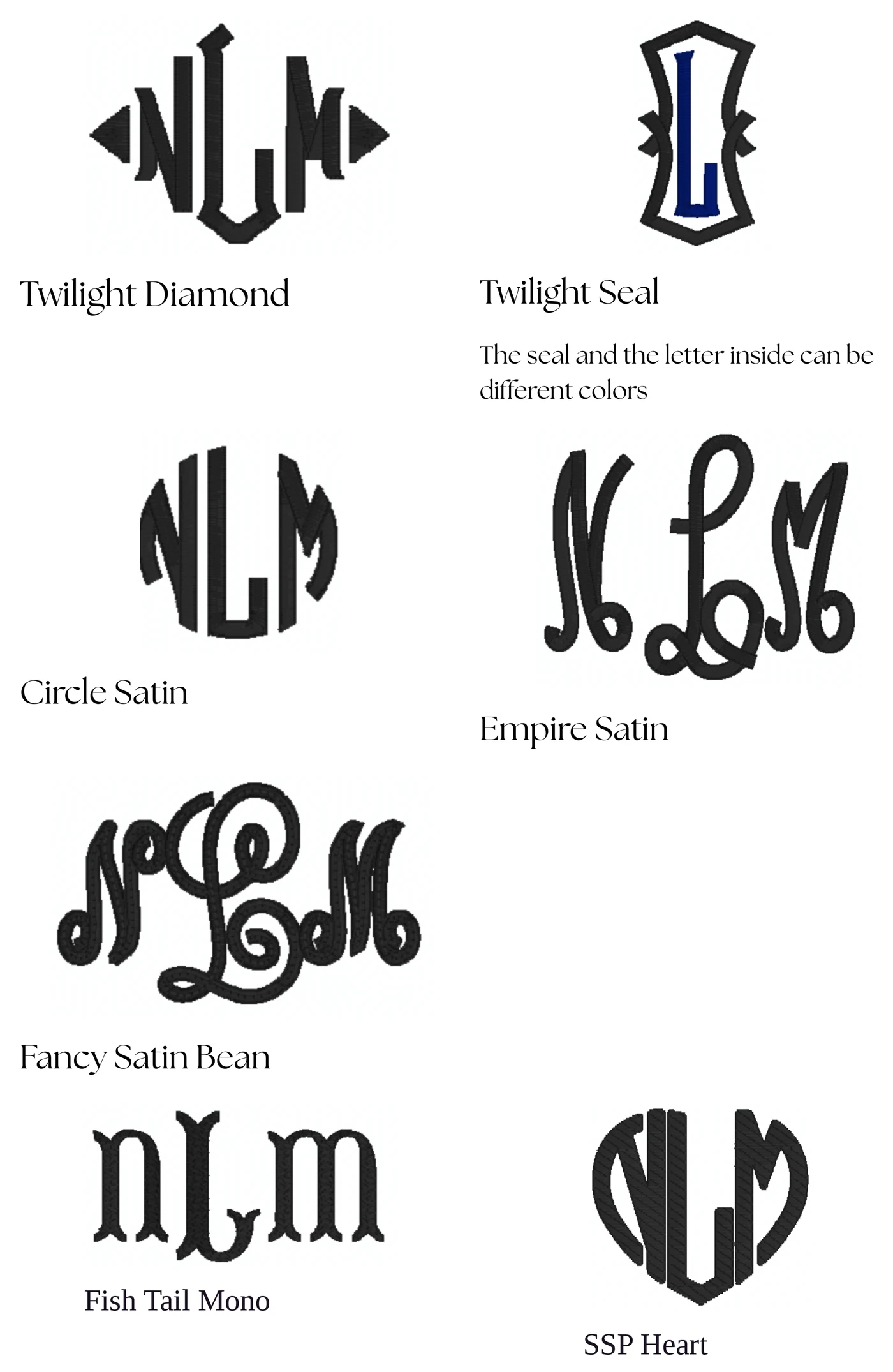 Monograms font samples